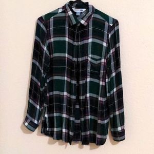 Old Navy | Dark Green Plaid Shirt